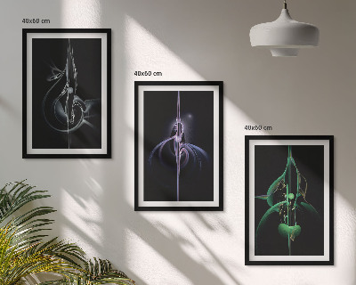 Set di quadri incorniciati Motivi astratti di colore nero