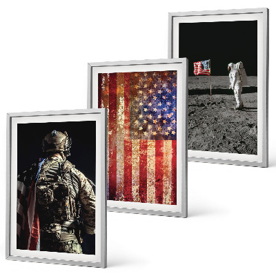 Set di quadri incorniciati Simboli americani Bandiera degli Stati Uniti