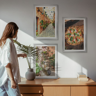 Composizione di quadri Strade affascinanti con la pizza