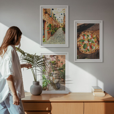 Composizione di quadri Strade affascinanti con la pizza