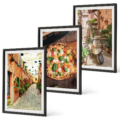 Composizione di quadri Strade affascinanti con la pizza