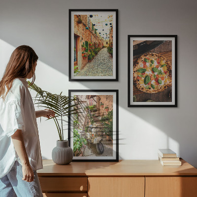 Composizione di quadri Strade affascinanti con la pizza