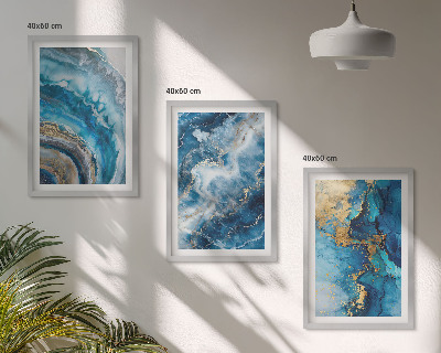 Composizione di quadri Motivi astratti blu