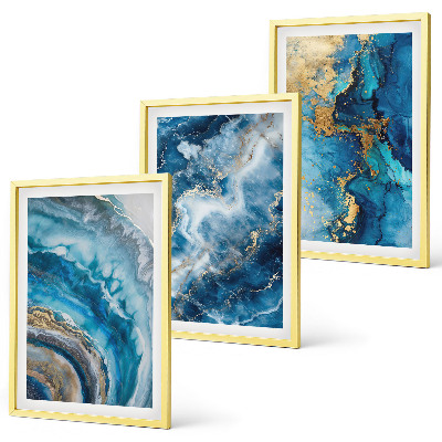Composizione di quadri Motivi astratti blu
