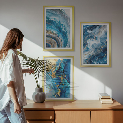 Composizione di quadri Motivi astratti blu