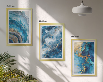 Composizione di quadri Motivi astratti blu