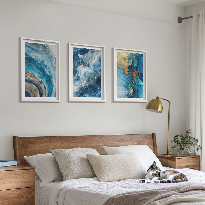 Composizione di quadri Motivi astratti blu
