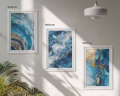 Composizione di quadri Motivi astratti blu