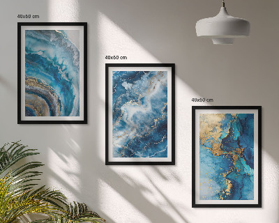 Composizione di quadri Motivi astratti blu
