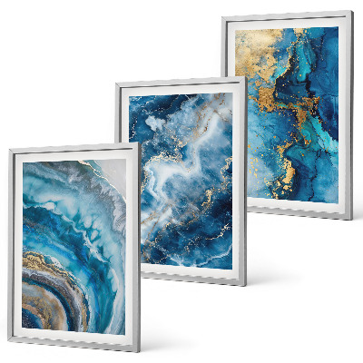 Composizione di quadri Motivi astratti blu