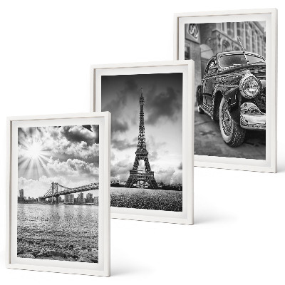 Composizione di quadri Panorami della città, ponti, Torre Eiffel