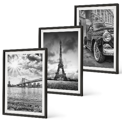 Composizione di quadri Panorami della città, ponti, Torre Eiffel