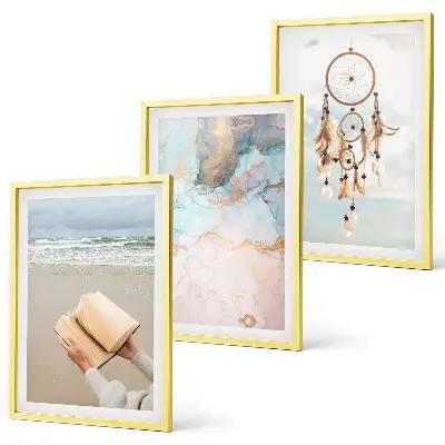 Set di quadri incorniciati con illustrazione astratta bohémien ispirata al mare
