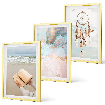 Set di quadri incorniciati Libro astratto bohémien sul mare