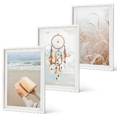 Set di quadri incorniciati Tranquilli paesaggi estivi in ​​stile boho