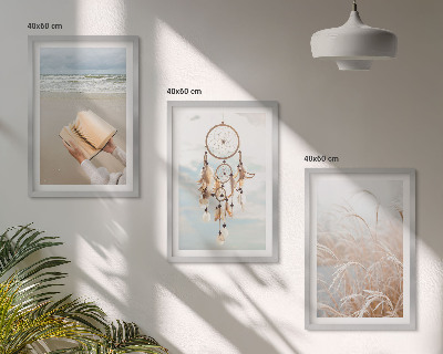 Set di quadri incorniciati Tranquilli paesaggi estivi in ​​stile boho