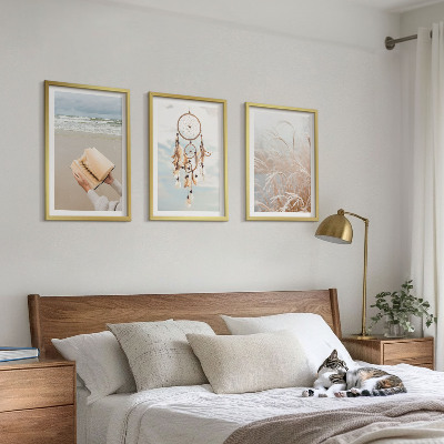 Set di quadri incorniciati Tranquilli paesaggi estivi in ​​stile boho