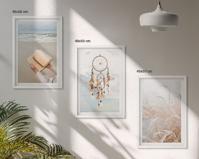 Set di quadri incorniciati Tranquilli paesaggi estivi in ​​stile boho
