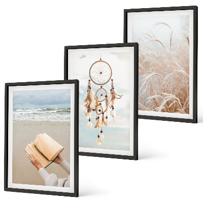 Set di quadri incorniciati Tranquilli paesaggi estivi in ​​stile boho