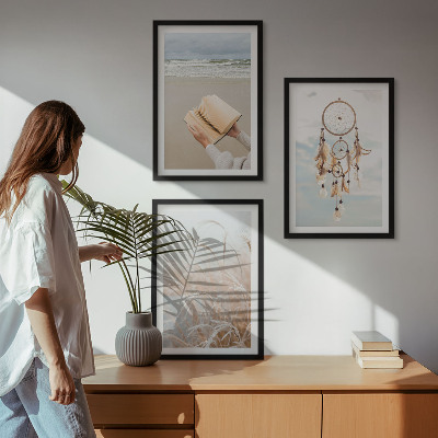 Set di quadri incorniciati Tranquilli paesaggi estivi in ​​stile boho