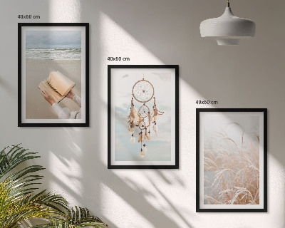 Set di quadri incorniciati Tranquilli paesaggi estivi in ​​stile boho