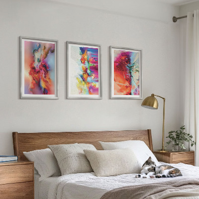 Set di quadri incorniciati Astrazioni colorate della forma