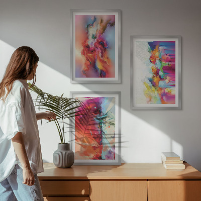 Set di quadri incorniciati Astrazioni colorate della forma