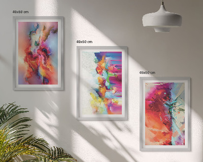 Set di quadri incorniciati Astrazioni colorate della forma