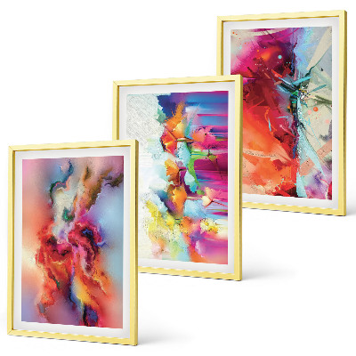 Set di quadri incorniciati Astrazioni colorate della forma
