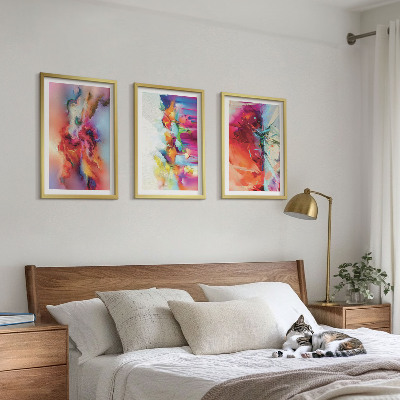 Set di quadri incorniciati Astrazioni colorate della forma