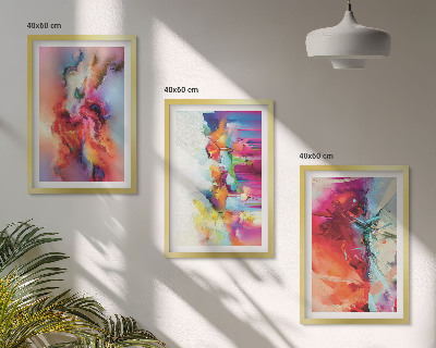 Set di quadri incorniciati Astrazioni colorate della forma
