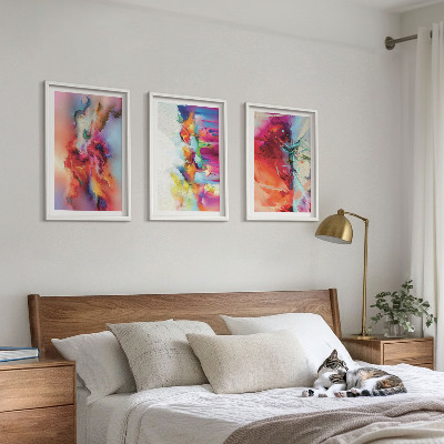 Set di quadri incorniciati Astrazioni colorate della forma
