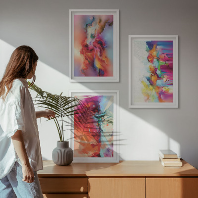 Set di quadri incorniciati Astrazioni colorate della forma