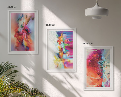 Set di quadri incorniciati Astrazioni colorate della forma