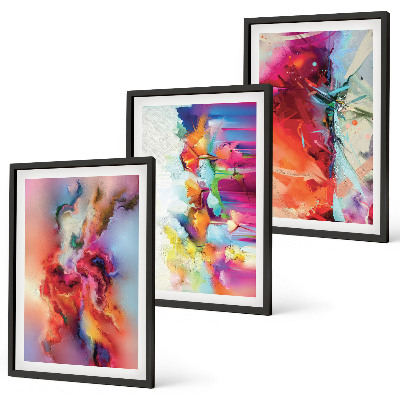 Set di quadri incorniciati Astrazioni colorate della forma