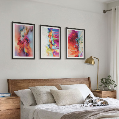 Set di quadri incorniciati Astrazioni colorate della forma