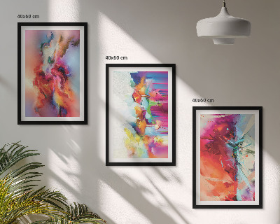 Set di quadri incorniciati Astrazioni colorate della forma