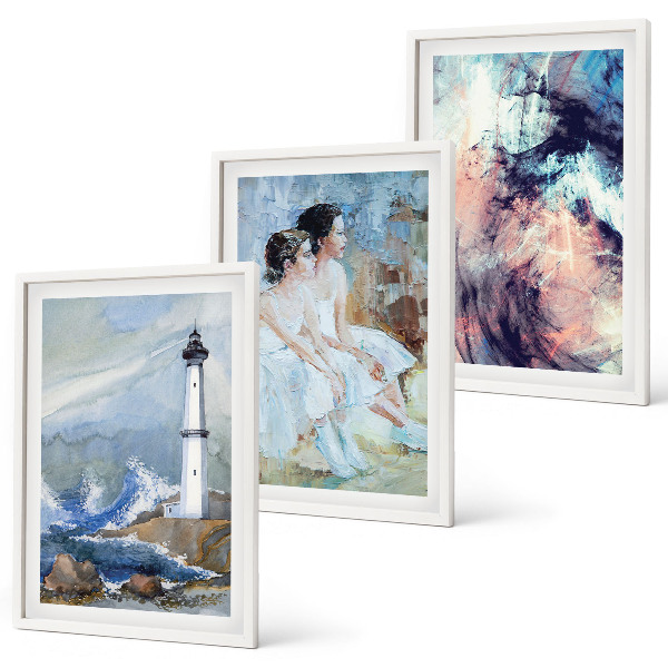 Set di quadri incorniciati Ballerino astratto faro