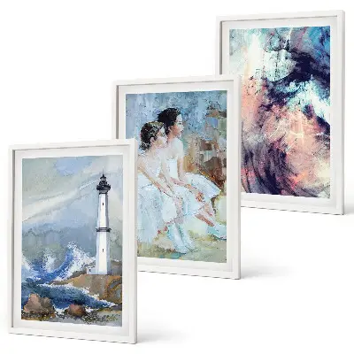 Set di quadri incorniciati con stampa di ballerino astratto