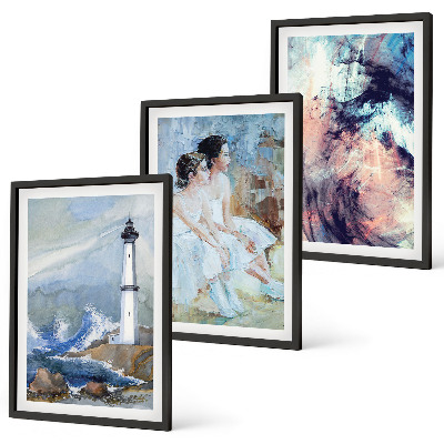 Set di quadri incorniciati Ballerino astratto faro