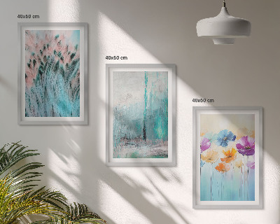 Composizione di quadri Sfondo con motivi floreali dai colori pastello