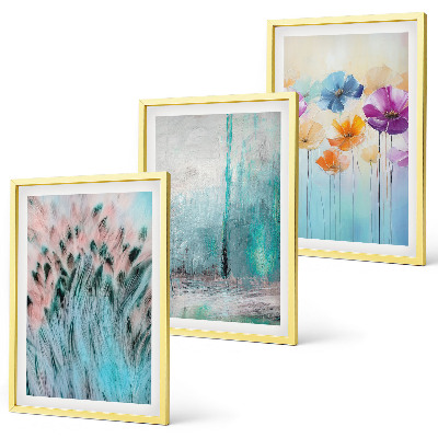 Composizione di quadri Sfondo con motivi floreali dai colori pastello