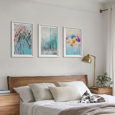 Composizione di quadri Sfondo con motivi floreali dai colori pastello