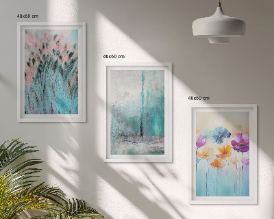 Composizione di quadri Sfondo con motivi floreali dai colori pastello