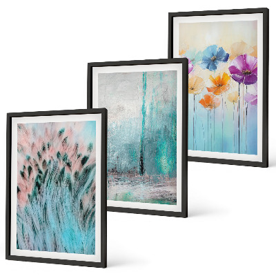 Composizione di quadri Sfondo con motivi floreali dai colori pastello