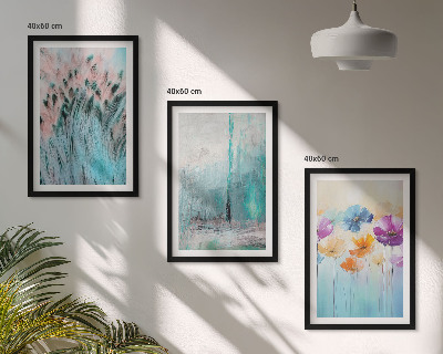 Composizione di quadri Sfondo con motivi floreali dai colori pastello