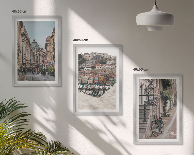 Composizione di quadri Le affascinanti vie del porto della città