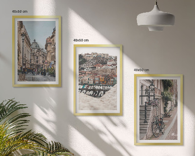 Composizione di quadri Le affascinanti vie del porto della città