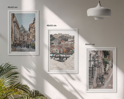 Composizione di quadri Le affascinanti vie del porto della città