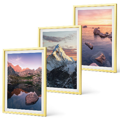 Set di 3 quadri Paesaggi montani sullo sfondo